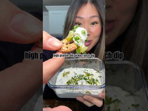 Dill Pickle Ranch Dip! The whole tub is 680 calories & 39g protein!