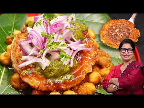 शादियों वाली क्रिस्पी टिक्की छोले बनाने का आसान तरीका ठेले वाले के सीक्रेट tikki chole Holi special