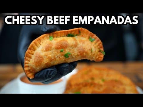Cheesy Beef and Potato Empanadas with Spicy Dipping Sauce