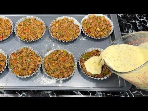 MINI QUICHES DE LA FLEMME SANS PÂTE 👩🏻🍳 En seulement 15 minutes de préparation !