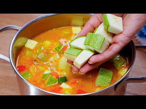 You will be amazed by this soup recipe! A very simple and delicious vegetable soup recipe!