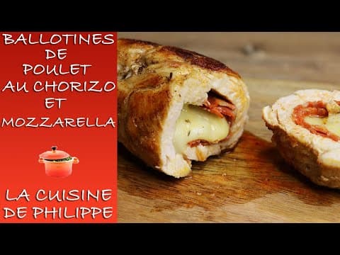 Chicken Ballotine with Chorizo and Mozzarella - French Main Course Chicken Ballotine with Chorizo and Mozzarella - Delicious French main course with medium difficulty. Perfect recipe converted from YouTube video to PDF format.