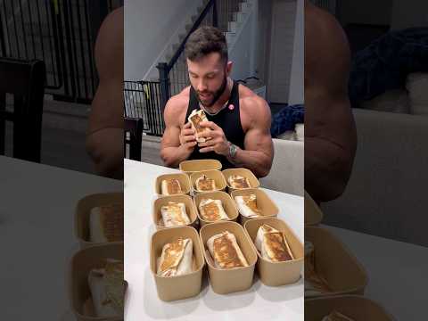 Barbecue chicken, bacon burritos