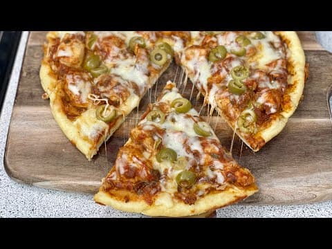 Gluten-Free Rice and Chicken Pizza