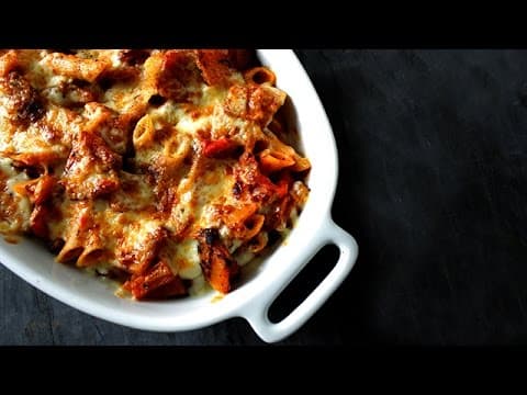 Roasted Butternut Squash with Cherry Tomatoes and Basil