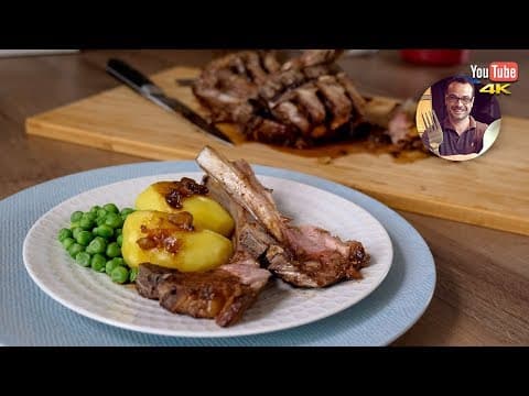 Stuffed Lamb Rack with Orange, Honey and Balsamic