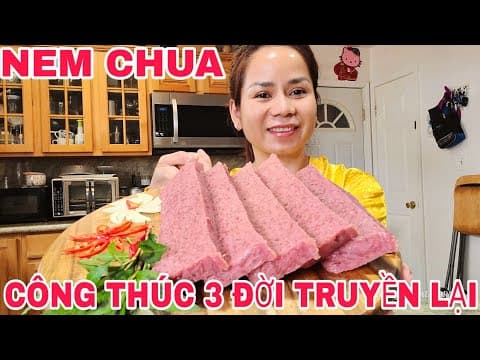 Traditional Vietnamese Fermented Beef Sausage (Nem Chua Bò)