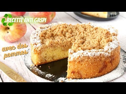 Moist Apple Cake anti-waste (with or without crumble) - French Dessert Moist Apple Cake anti-waste (with or without crumble) - Delicious French dessert with medium difficulty. Perfect recipe converted from YouTube video to PDF format.