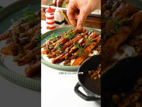 Roasted Carrot & Yogurt Harissa Pistachio Side Dish