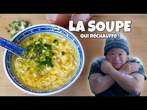 Soupe chinoise aux œufs - Recette super simple et rapide !