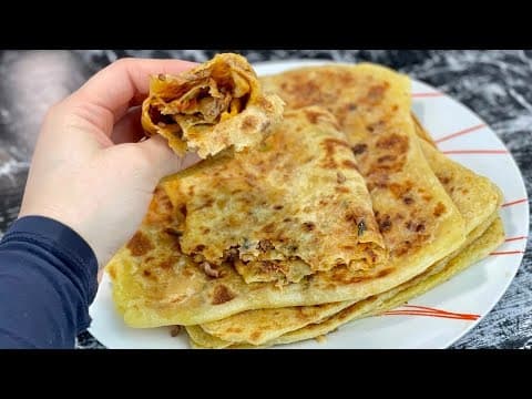 LES MSEMENS FARCIES À LA VIANDE HACHÉE 👩🏻🍳 Recette expliquée pas à pas pour débutants