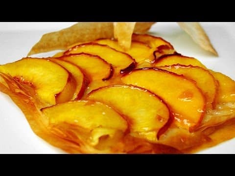 Thin Peach Tart - French Dessert Thin Peach Tart - Delicious French dessert with easy difficulty. Perfect recipe converted from YouTube video to PDF format.
