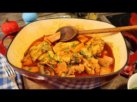 Chicken wing frichti with white wine, mushrooms and sweet potatoes - French Main Course Chicken wing frichti with white wine, mushrooms and sweet potatoes - Delicious French main course with easy difficulty. Perfect recipe converted from YouTube video to PDF format.