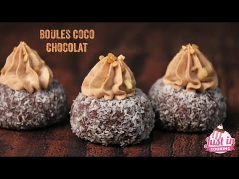 Petits biscuits sans cuisson noix de coco chocolat