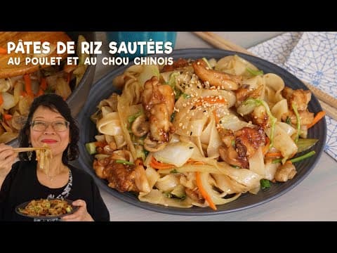 Stir-fried Rice Noodles with Chicken and Chinese Cabbage