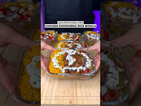 Looking For Delicious High Protein Meals To Build Muscle? Try These Chicken Shawarma Rice Bowls!