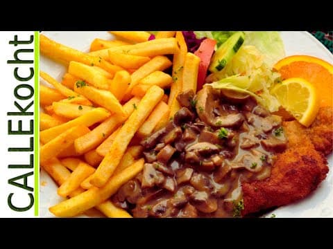Jägerschnitzel selber machen, beste Jägersoße von Champignons. Rezept