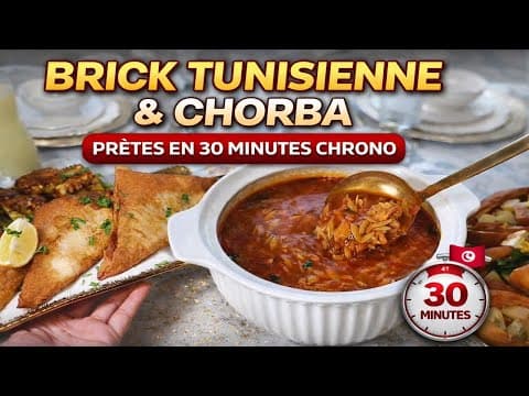 Ftour Rapide ✨Brick & Chorba Tunisienne, Délicieux et Facile !🌙