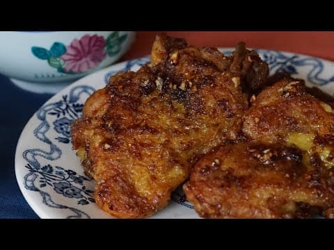 Crispy Garlic and Honey Chicken, Skin-On, with Zucchini