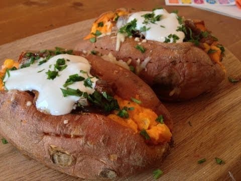 Stuffed Sweet Potatoes Recipe - MYVIRGINKITCHEN