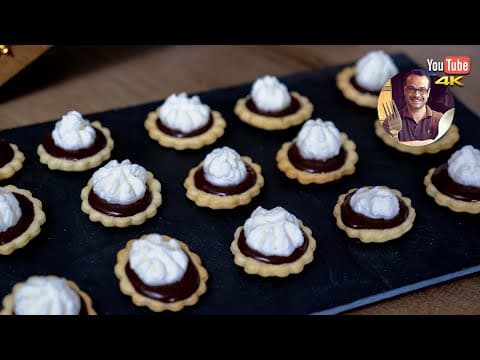 Chocolate Tartlets with Whipped Cream and Praline - French Dessert Chocolate Tartlets with Whipped Cream and Praline - Delicious French dessert with easy difficulty. Perfect recipe converted from YouTube video to PDF format.