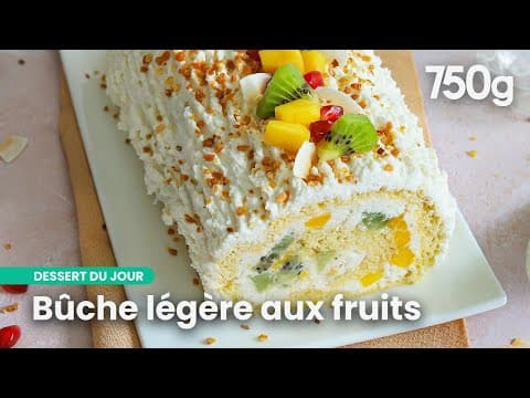 Light Yule Log with Greek Yogurt and Coconut, Exotic Fruits - French Dessert Light Yule Log with Greek Yogurt and Coconut, Exotic Fruits - Delicious French dessert with medium difficulty. Perfect recipe converted from YouTube video to PDF format.