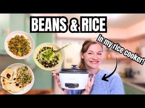 Rice Cooker Beans & Rice! Cheap Beans & Rice Meals 3 Ways!