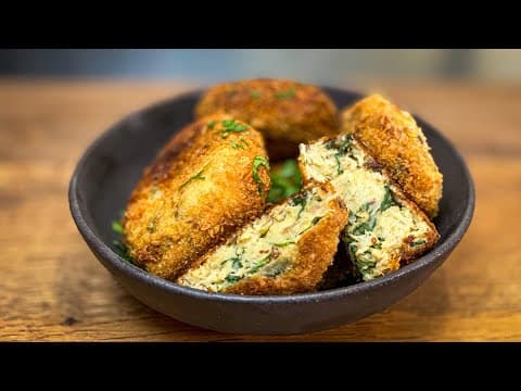 Croquettes de maquereau aux pommes de terre et épinards