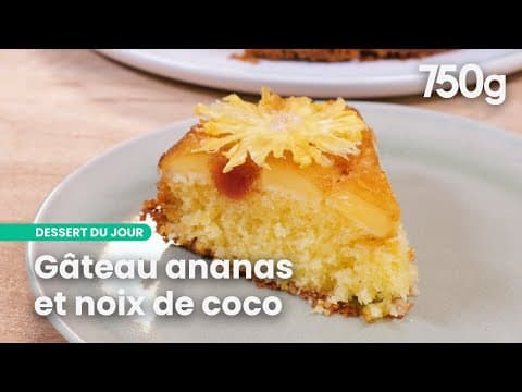 Pineapple Coconut Cake with Pineapple Flowers