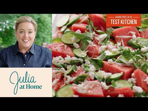 Watermelon and Cucumber Feta Salad