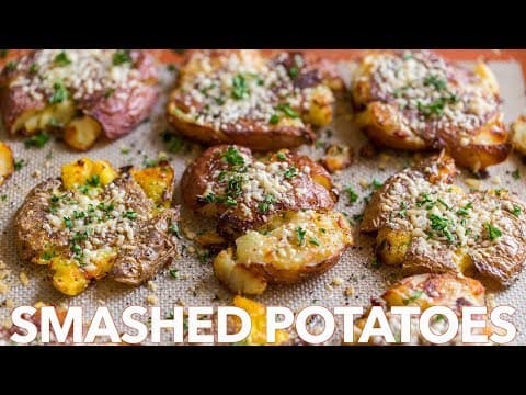 Crispy SMASHED POTATOES - Easy Side Dish!