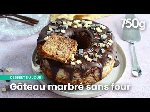 Gâteau marbré sans cuisson