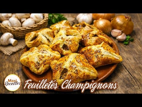 Feuilletés aux Champignons et Oignons Recette Facile et Rapide
