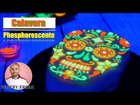 Gâteau Calavera phosphorescente