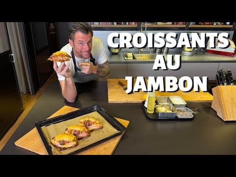 Croissant au jambon et cheddar à la béchamel