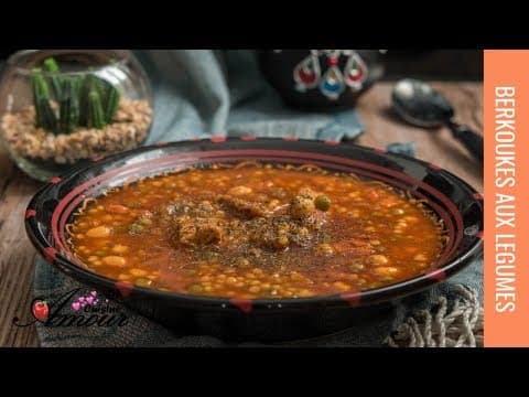 Vegetable Bercous (Pearl Couscous) with Chicken - Algerian Main Course Vegetable Bercous (Pearl Couscous) with Chicken - Delicious Algerian main course with medium difficulty. Perfect recipe converted from YouTube video to PDF format.