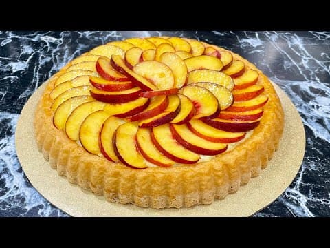 Peach Tart Without Shortcrust Pastry (Sponge Cake) - French Dessert Peach Tart Without Shortcrust Pastry (Sponge Cake) - Delicious French dessert with medium difficulty. Perfect recipe converted from YouTube video to PDF format.