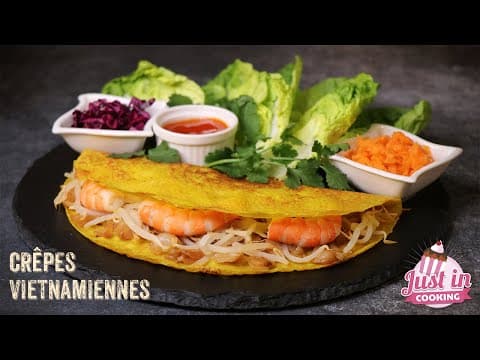 Crêpes vietnamiennes salées à la noix de coco et curcuma