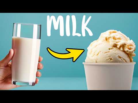 Alles, was Sie brauchen, ist Milch! Leckeres Eis OHNE SAHNE UND KONDENMILCH!