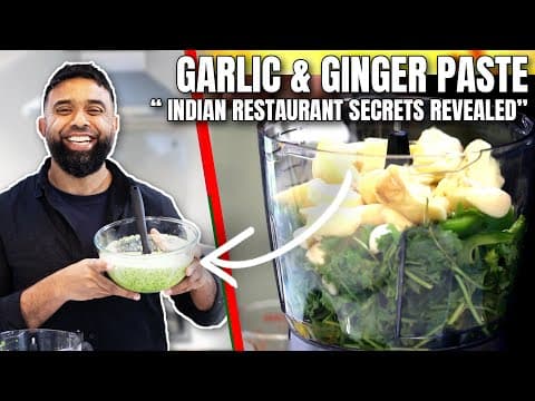 British Indian Restaurant-Style Ginger Garlic Paste (with Coriander, Green Chili & Green Pepper)