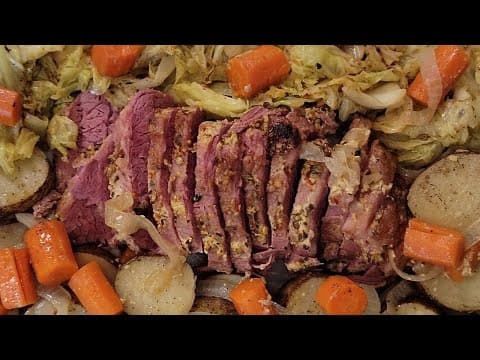 Corned Beef - In The Oven w/ Potatoes, Carrots and Cabbage