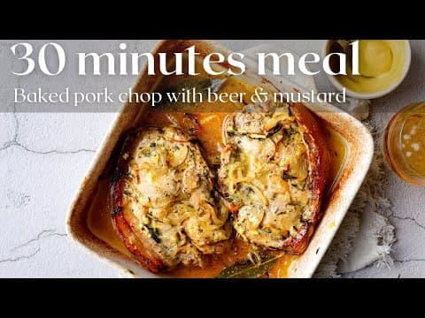 Mustard Beer Pork Chops