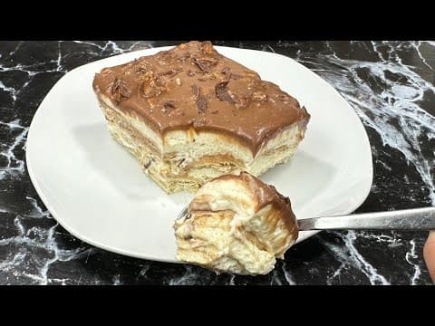 Voici le meilleur gâteau chocolat/caramel SANS CUISSON 👩🏻🍳 Dessert express