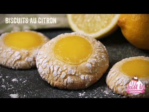 Lemon Cracked Cookies with Lemon Cream