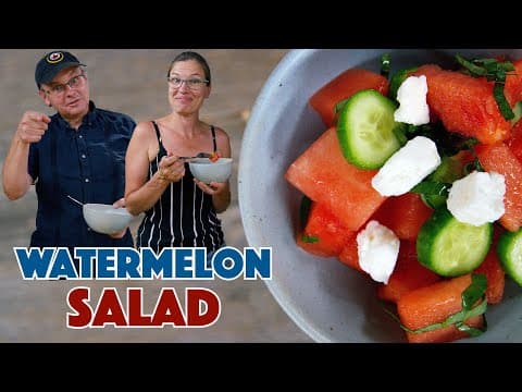 Watermelon Cucumber Mint Feta Salad Recipe