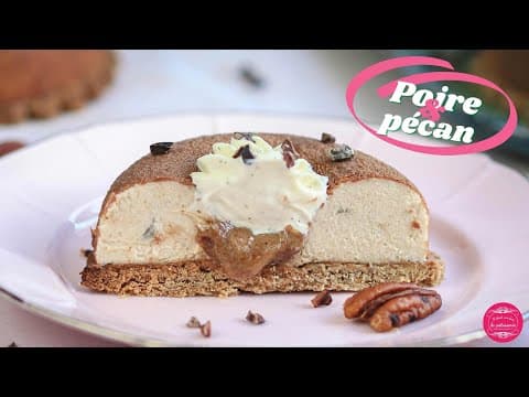 Mini pear and pecan entremets