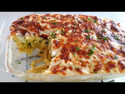 Chicken, Leek and Zucchini Pasta Gratin