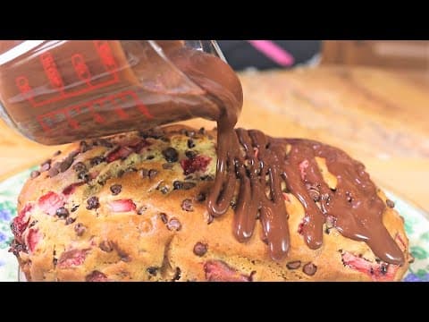 CHOCOLATE COVERED STRAWBERRY LOAF CAKE