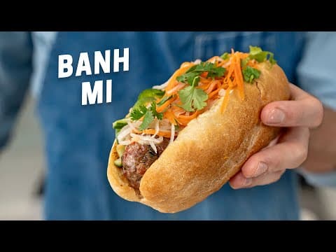 Weeknight Vietnamese Bánh Mì Meatball Sandwich