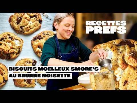 Brown Butter S’mores Cookies - American Dessert Brown Butter S’mores Cookies - Delicious American dessert with medium difficulty. Perfect recipe converted from YouTube video to PDF format.